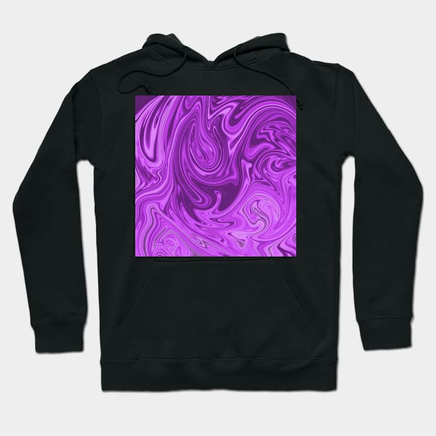 Shades of Purple liquid marble abstract wavy pattern Hoodie by galaxieartshop